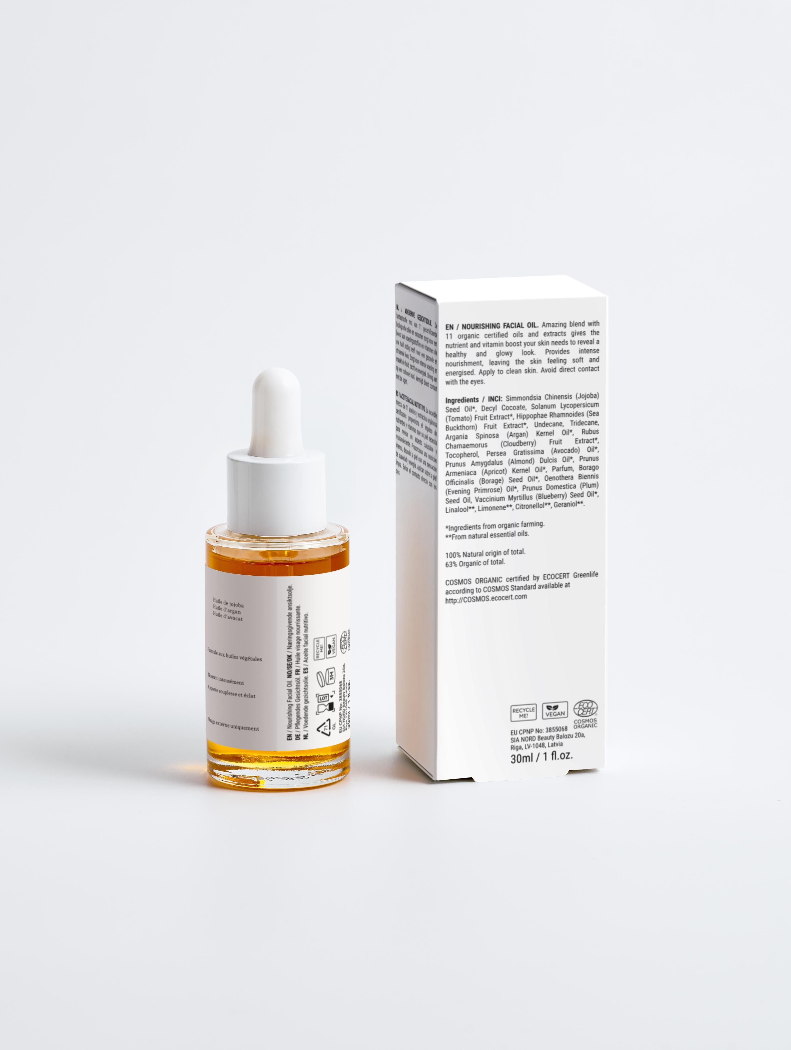 Huile pour le visage Éclat aux 11 Huiles bio – argan, jojoba et baies précieuses