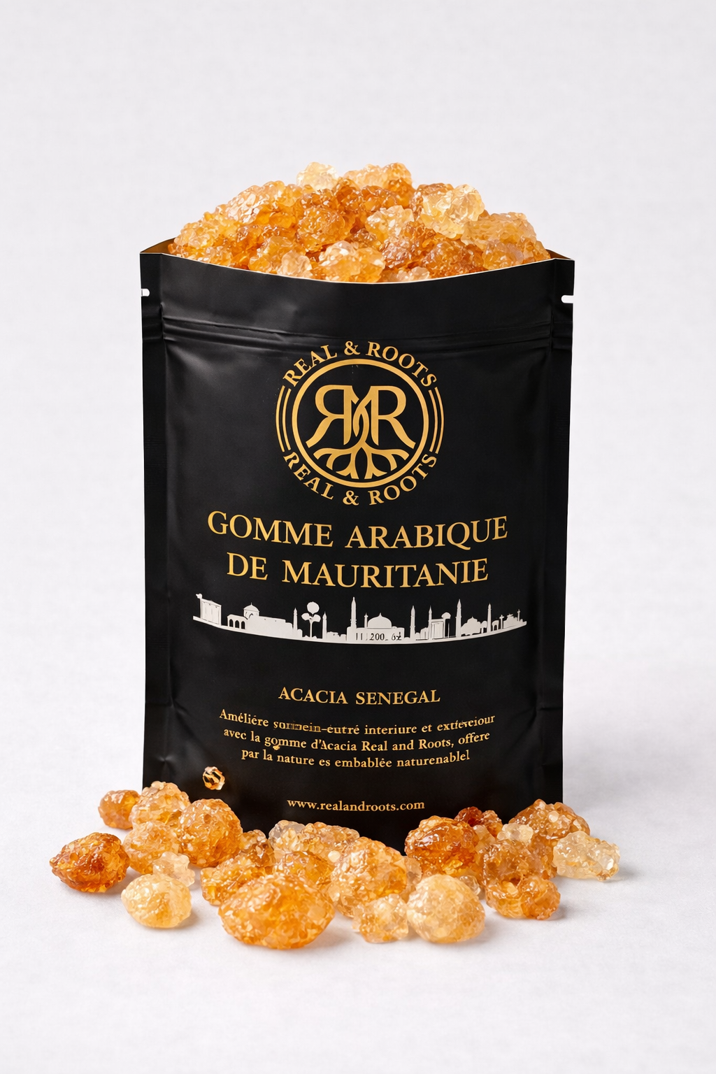 Gomme arabique torréfiée – Résine végétale naturelle & usages traditionnels | Real and Roots
