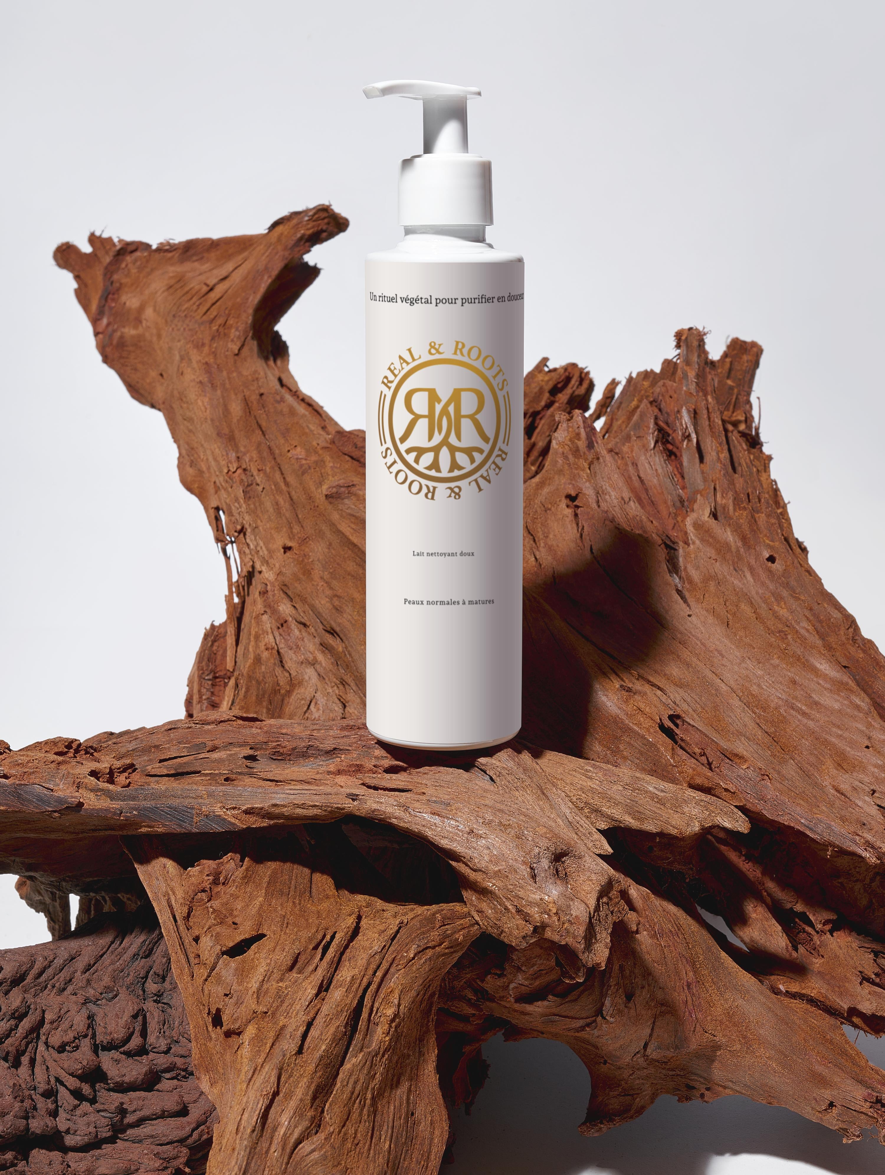 Lait nettoyant visage onctueux aux huiles précieuses : karité, argan et fleurs