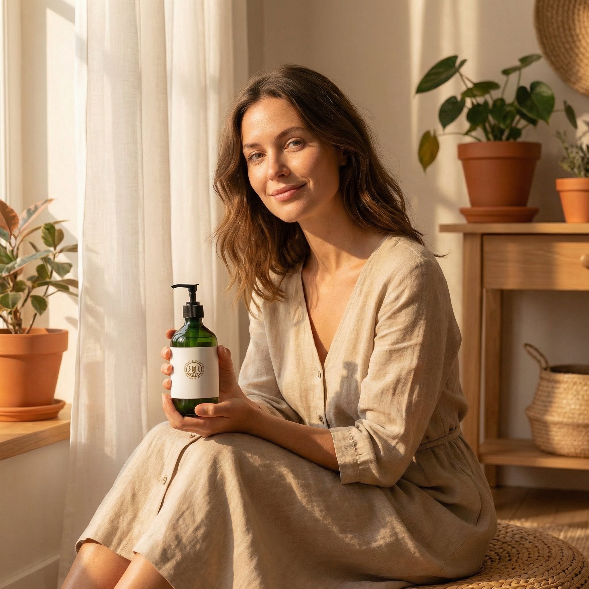 Savon liquide corps et mains à la menthe fraîche et au cèdre, inclus dans le Rituel Mains Real & Roots