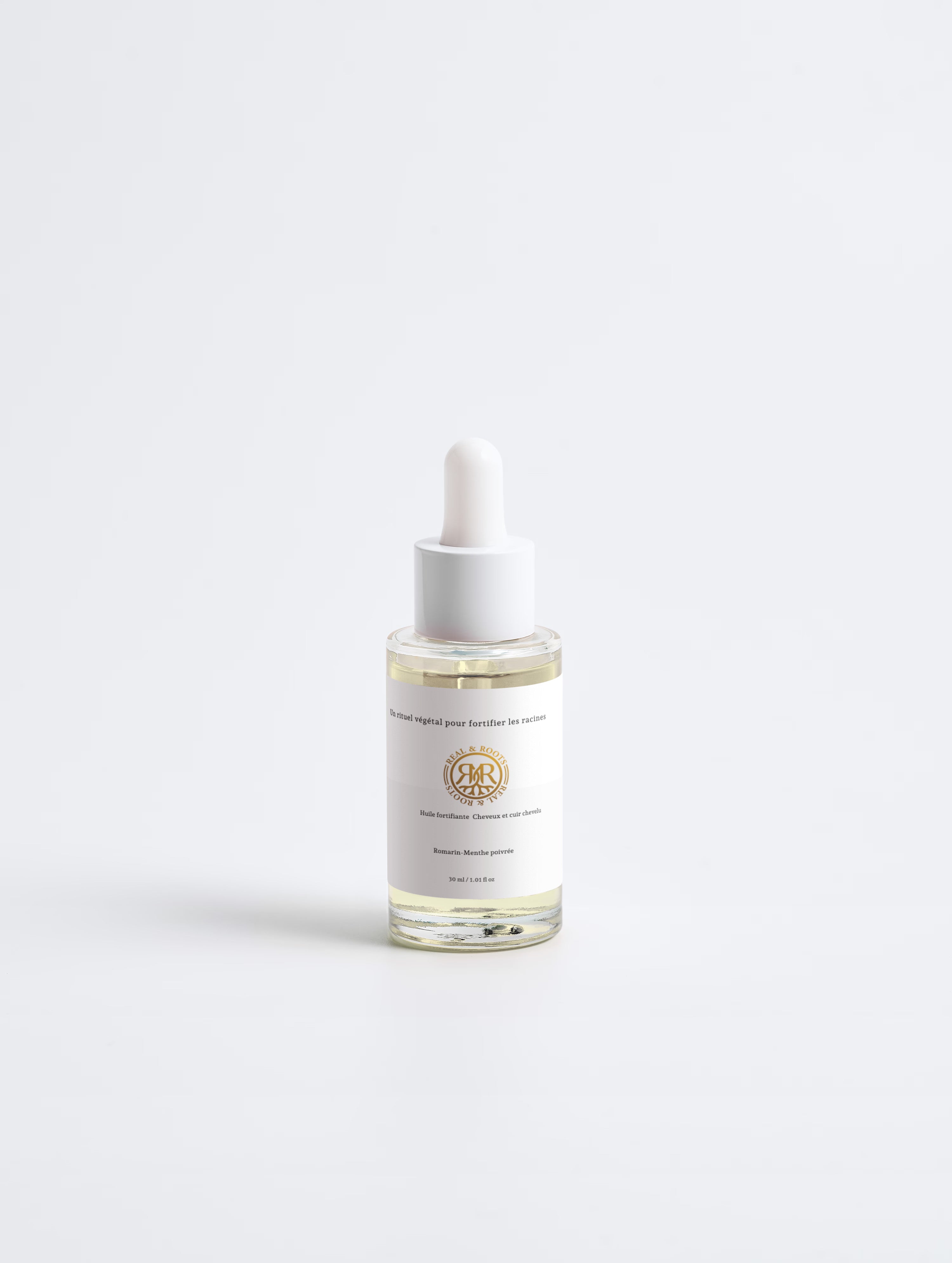 Huile Cheveux & Cuir Chevelu Bio | Romarin & Menthe Poivrée | REAL AND ROOTS