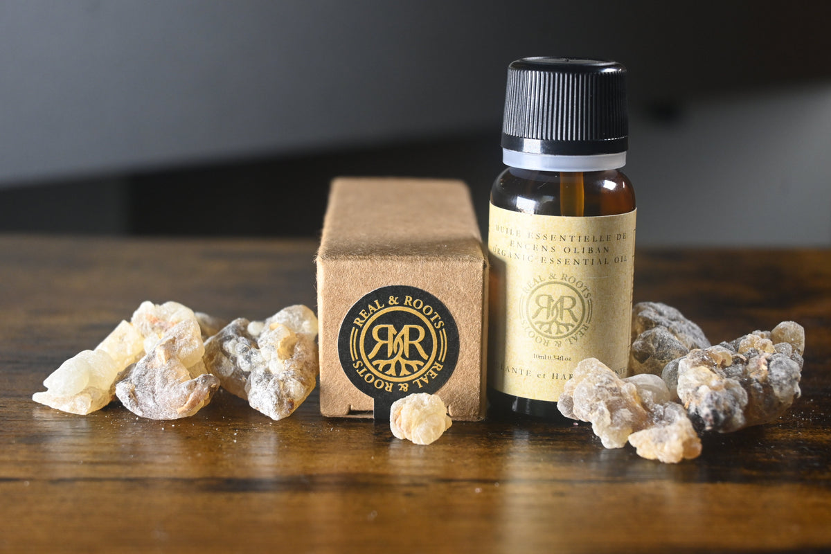 Huile essentielle d'oliban Boswellia sacra en situation