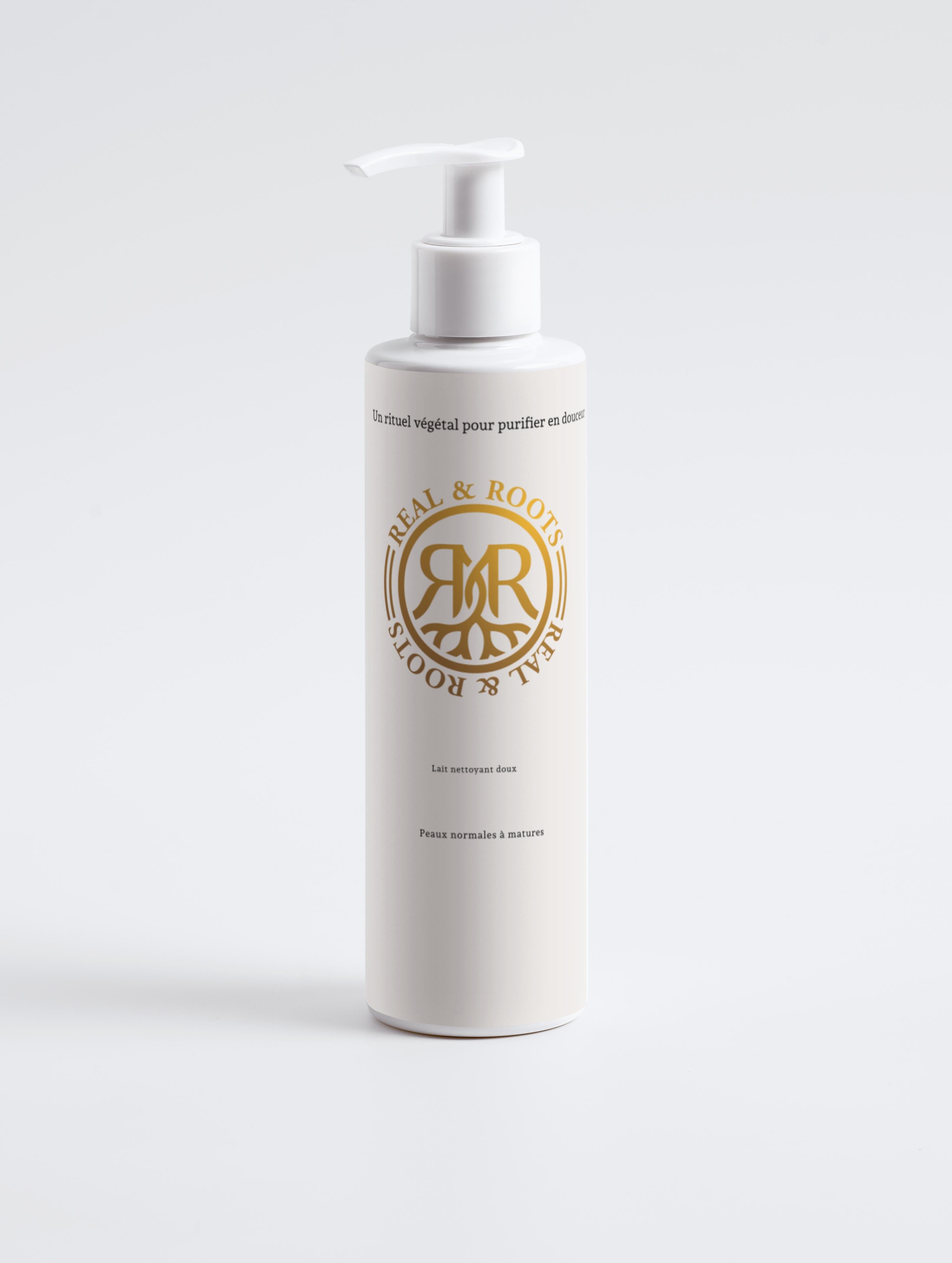 Lait nettoyant visage onctueux aux huiles précieuses – karité, argan et fleurs