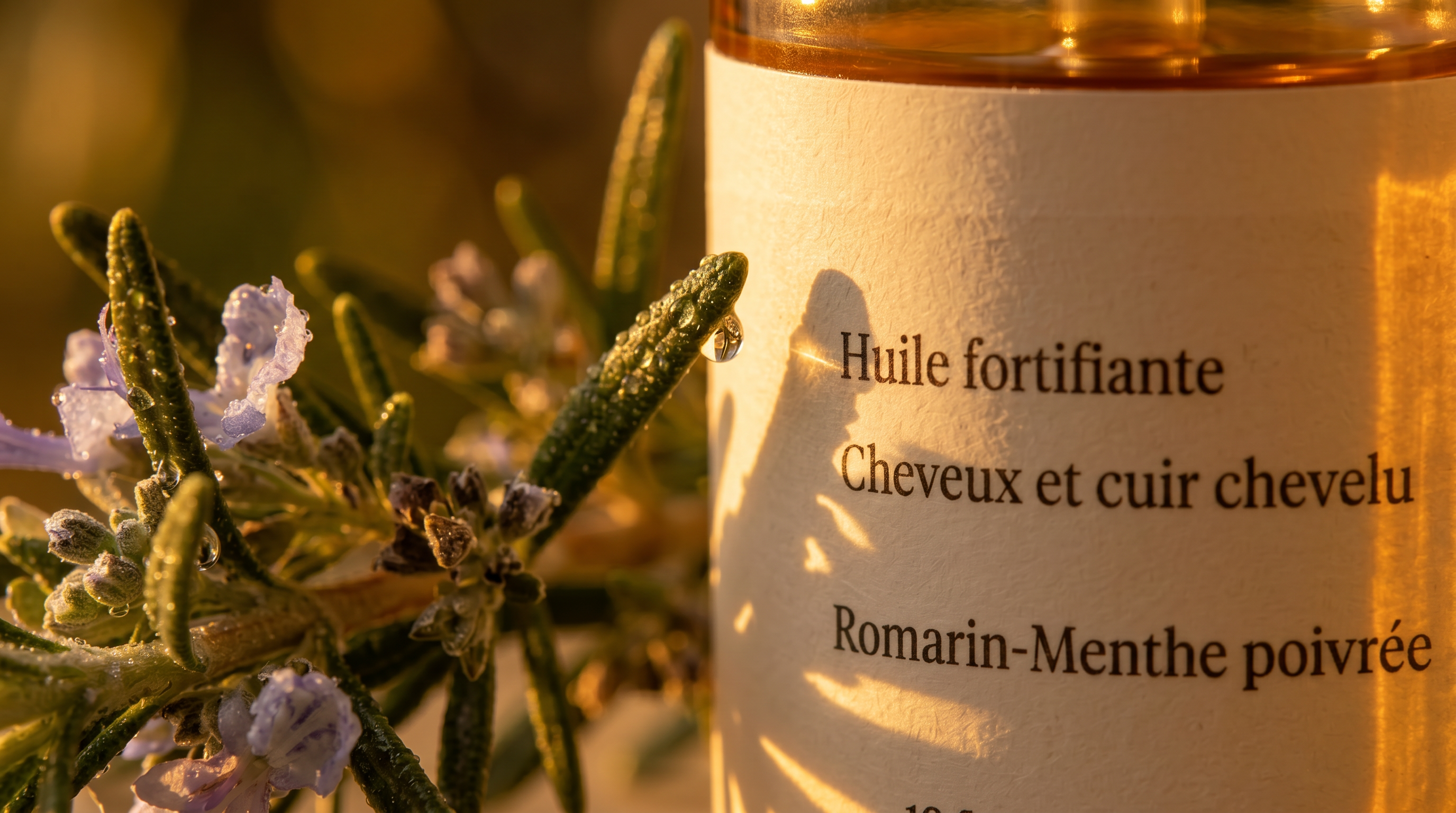 Huile Cheveux & Cuir Chevelu Bio | Romarin & Menthe Poivrée | REAL AND ROOTS