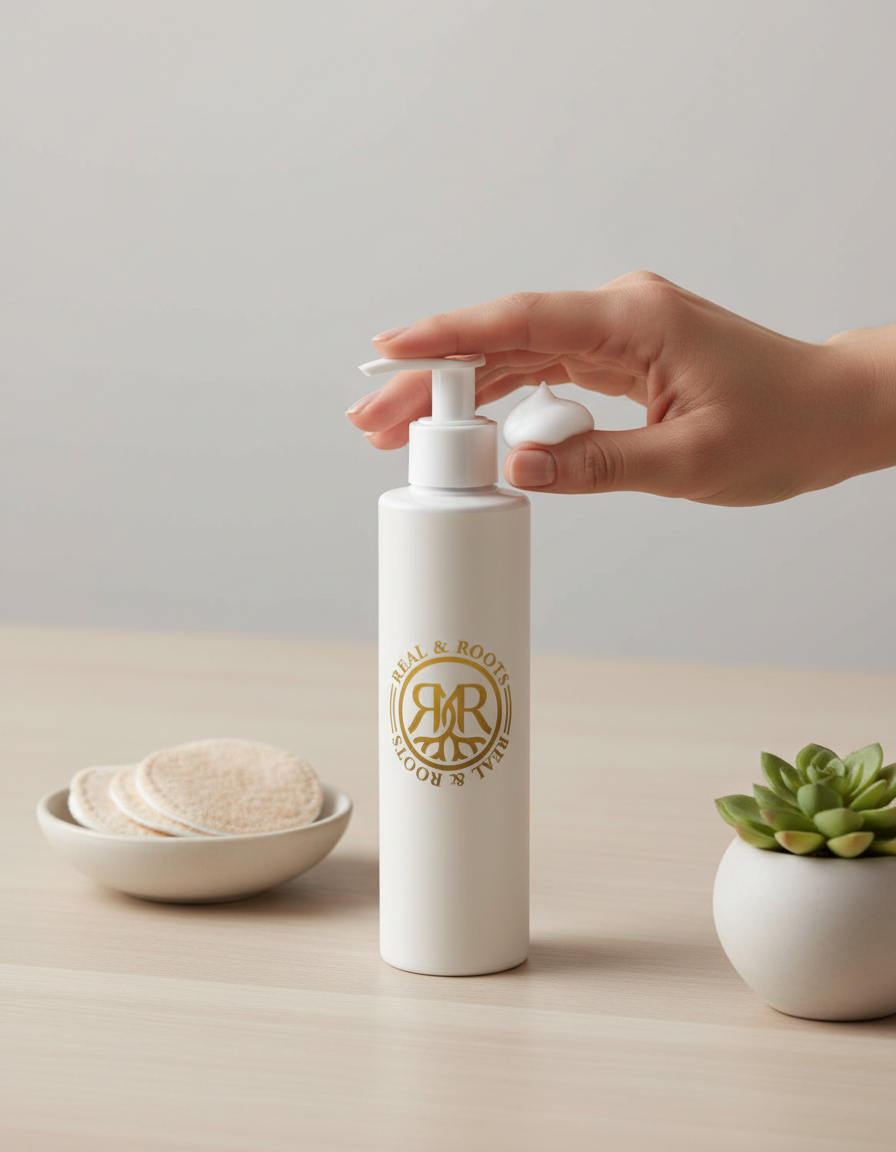 Lait nettoyant visage onctueux aux huiles précieuses – karité, argan et fleurs