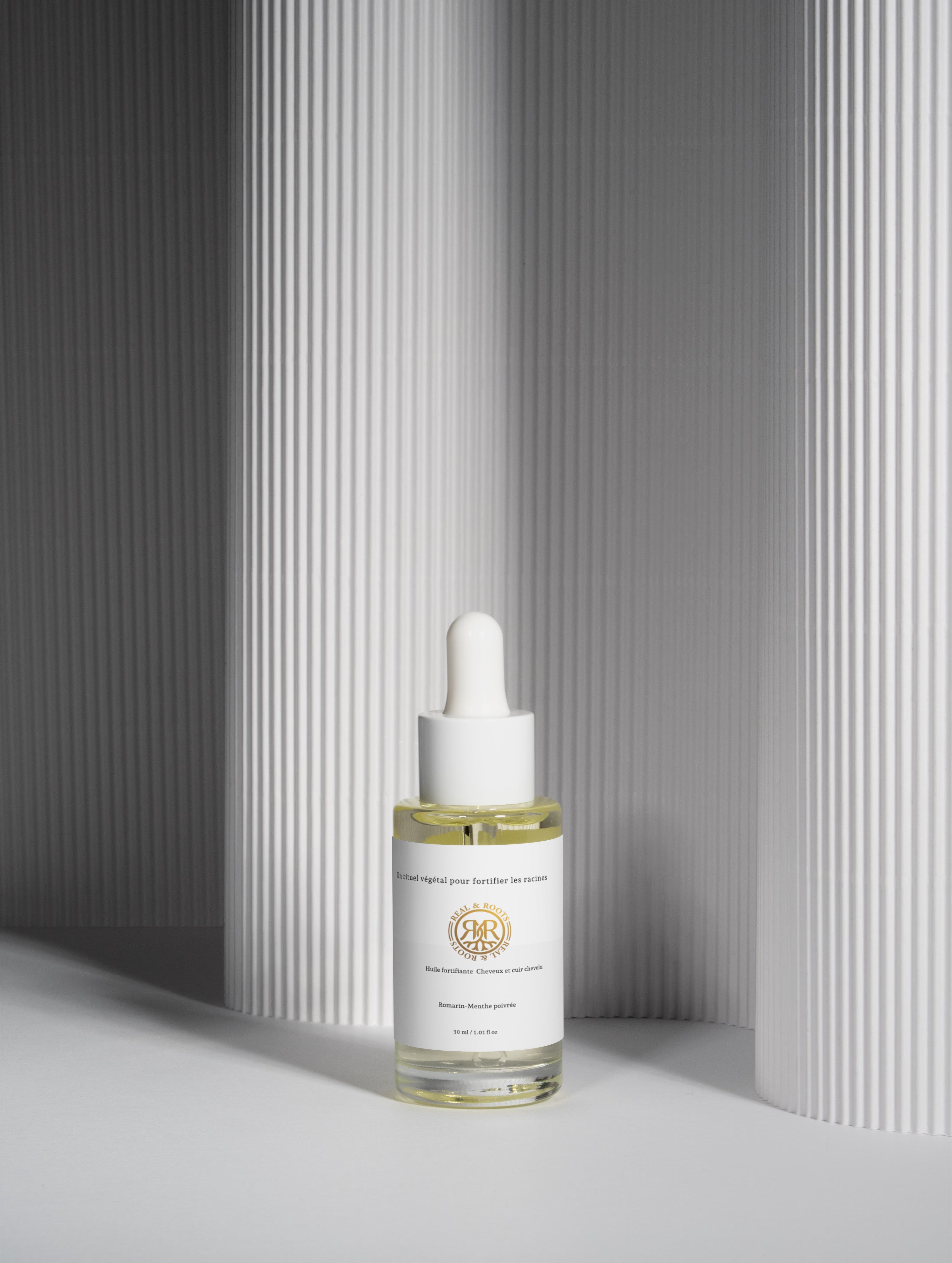 Huile Cheveux & Cuir Chevelu Bio | Romarin & Menthe Poivrée | REAL AND ROOTS