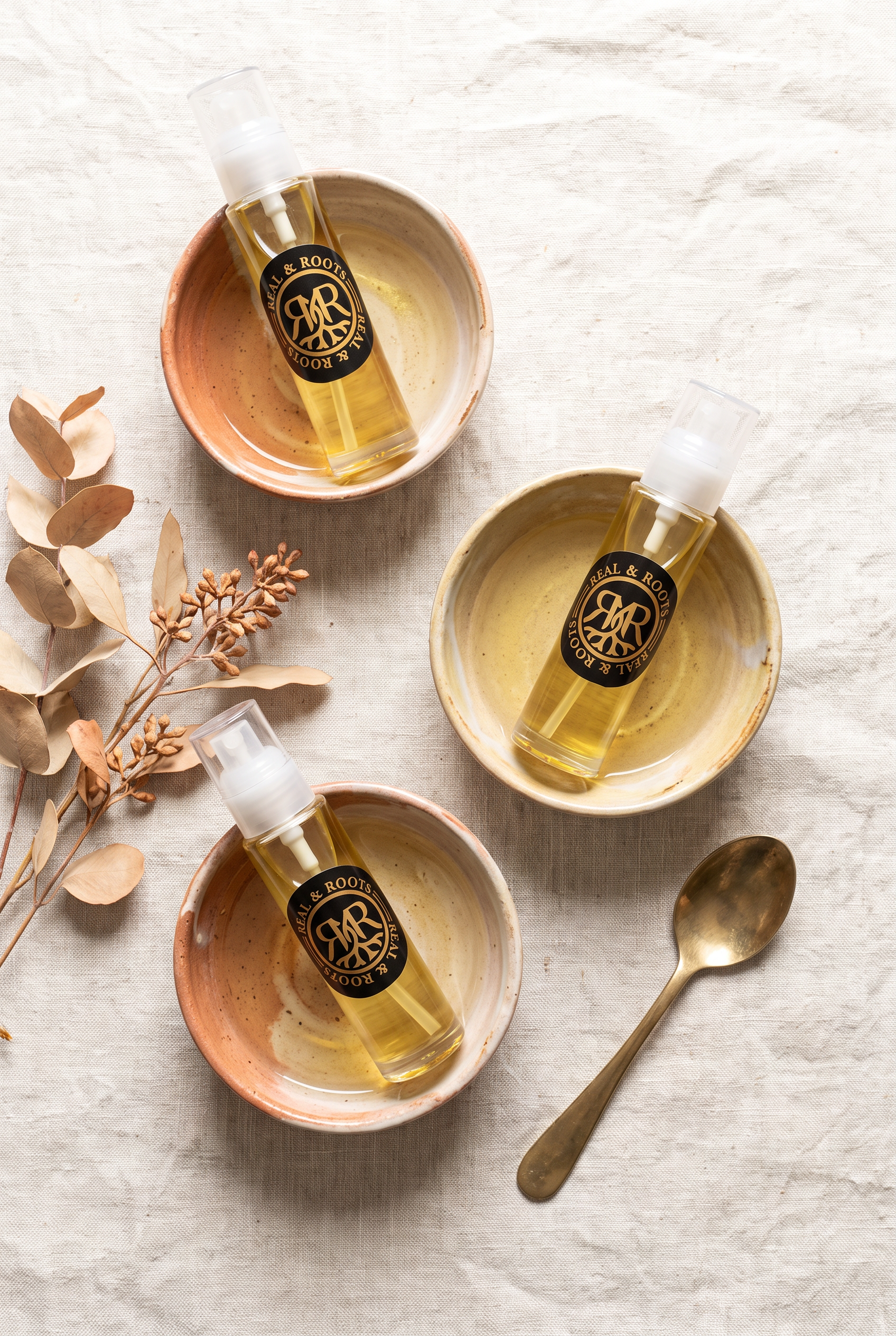 Trio Journée — Fleur d'Oranger, Jasmin & Ambre — Huile d'argan parfumée Bio Real and Roots