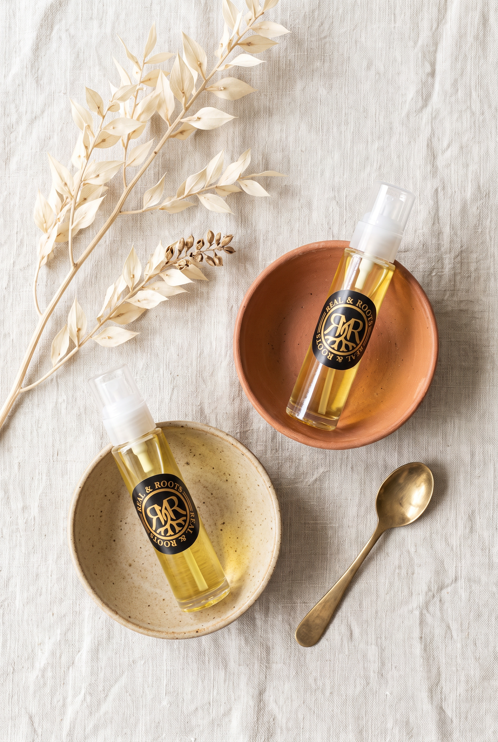Duo Contraste, fleur d'oranger et ambre, huile d'argan parfumée Real and Roots