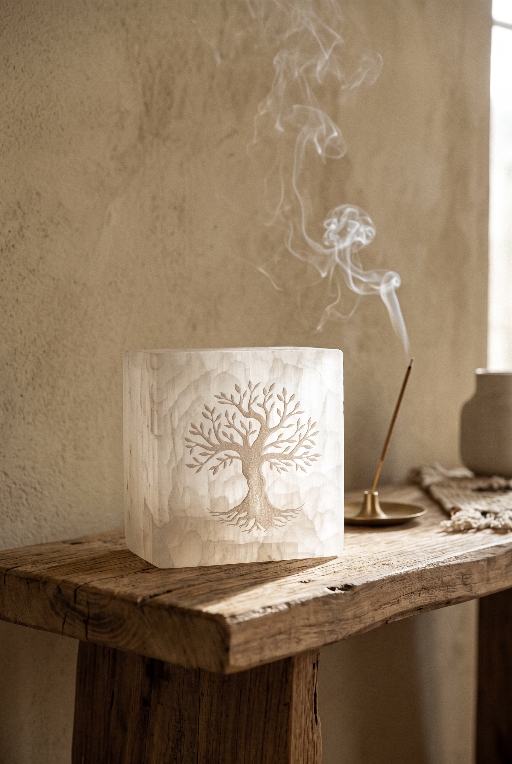 Arbre de Vie dans un intérieur bohème, lumière rasante | Real & Roots